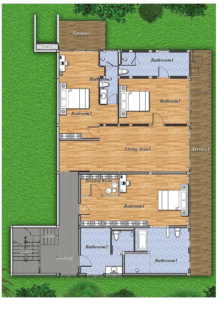 North 4, 3-Bed Two-Storey Pool Villa on the 10th Fairway — floor plan 2